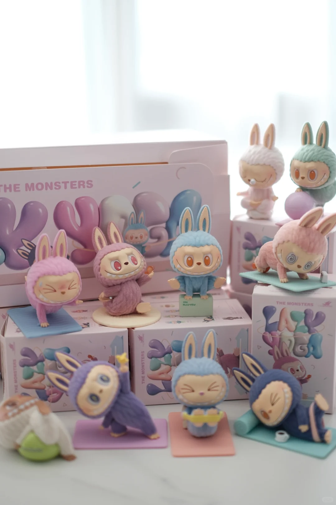 #58 The monsters lazy yoga series Lovebu Yoga series. Blind box. Plush toy Lovebu