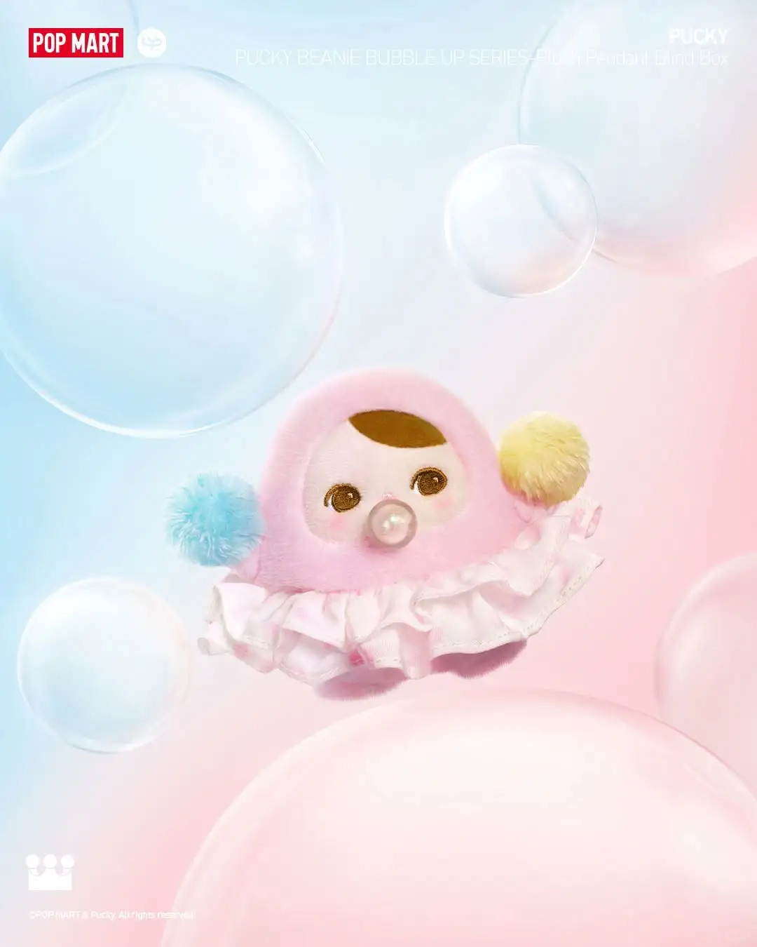#66 PUCKY BEANIE BUBBLE UP Pendant & Plush Toy
