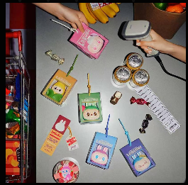#108 LabubuThe monsters Wacky Mart series-squishy Charm blind box & Labubu Convenience Store Squishy Series Blind Box