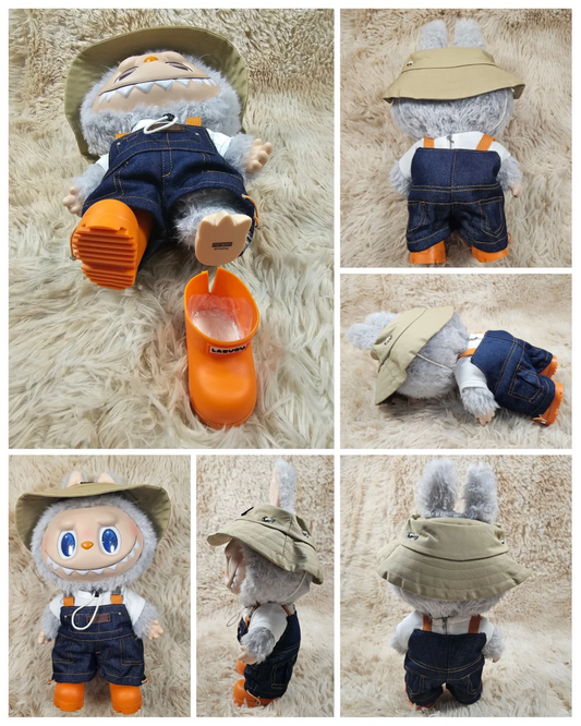 #01 Labubu Fall in wild plush doll with key chain &amp; Koharuno Labubu &amp; key holder included