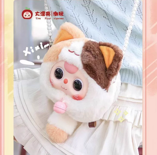 Baby three money cat zipper bag